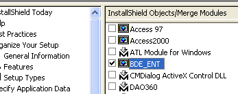 пакет Merge Modules пакета InstallShield